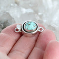 DRY CREEK TURQUOISE Clasp Sky Blue Oval Sterling 9x11mm