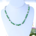 AAA Sonoran Gold Turquoise Lime Green Blue Necklace 18.5" Sterling Navajo Pearls