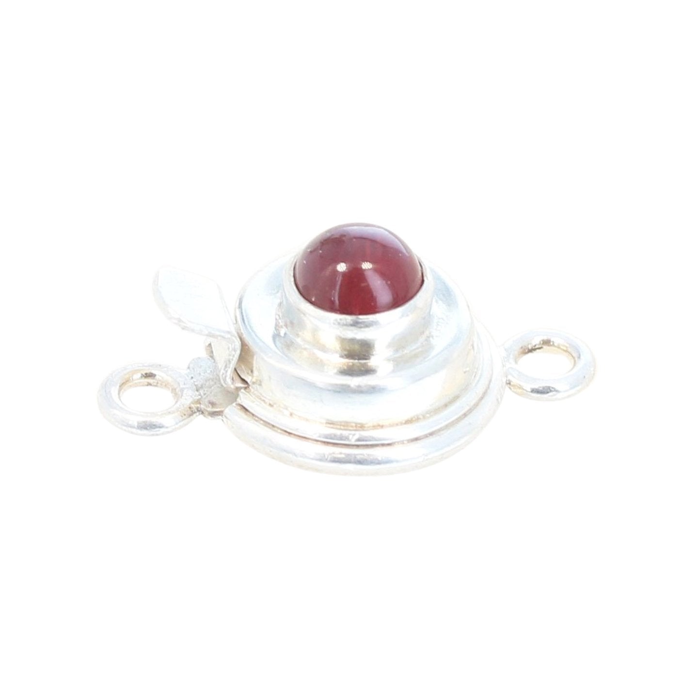 AAA Andesine Clasp Sterling Silver Round Classic Design -NewWorldGems