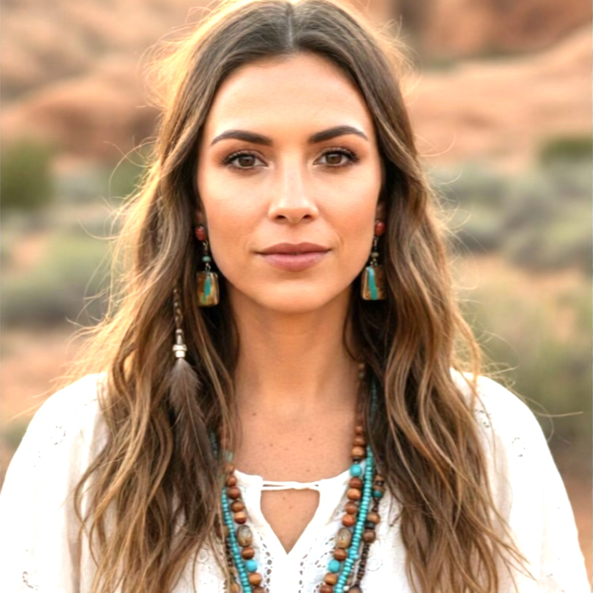 Dramatic Royston Turquoise Red Orange Spiny Oyster Earrings Southwest