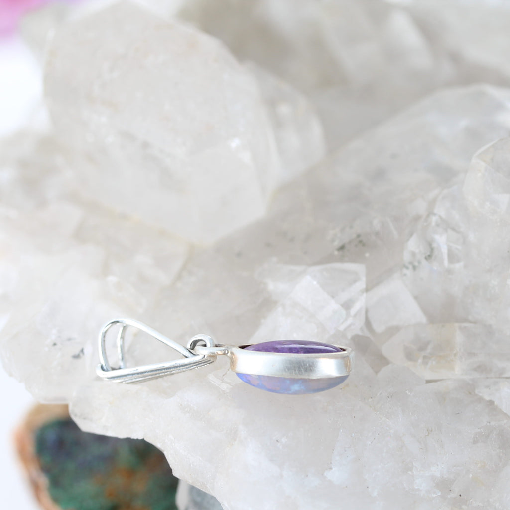 AAA Lightning Ridge OPAL Necklace with Sugilite Sterling