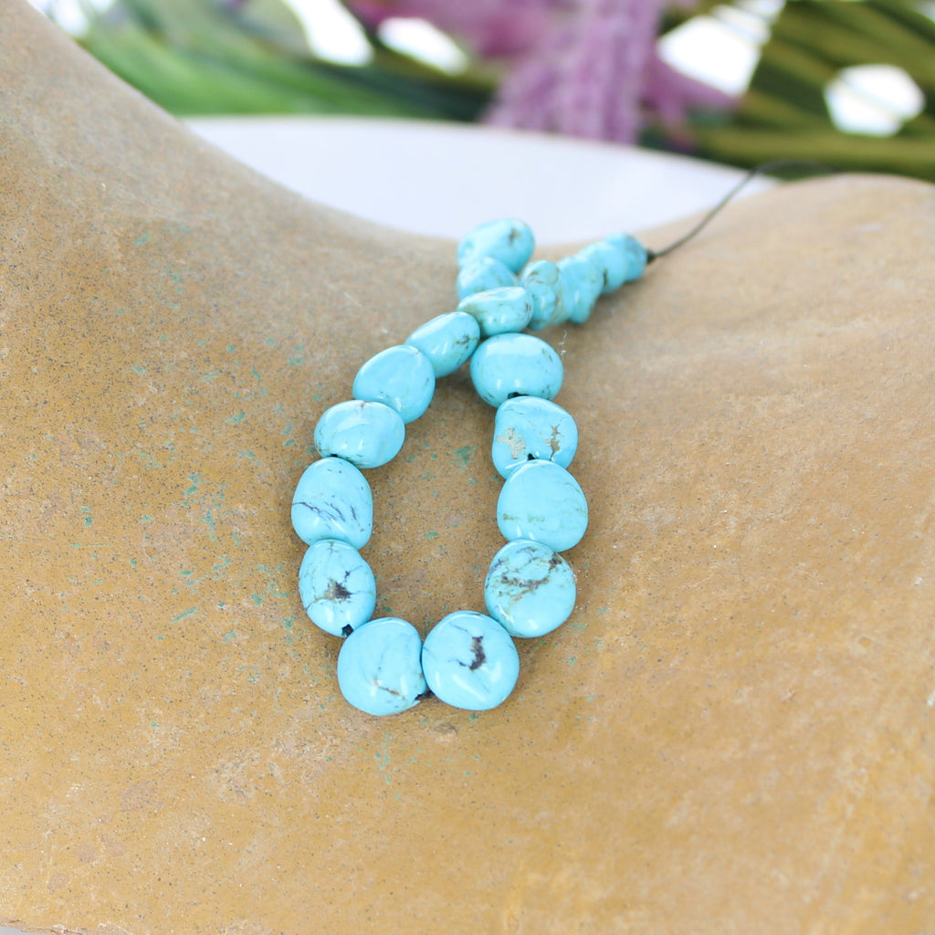 Sierra Nevada Turquoise Beads Nevada Potato Shape 7.5"