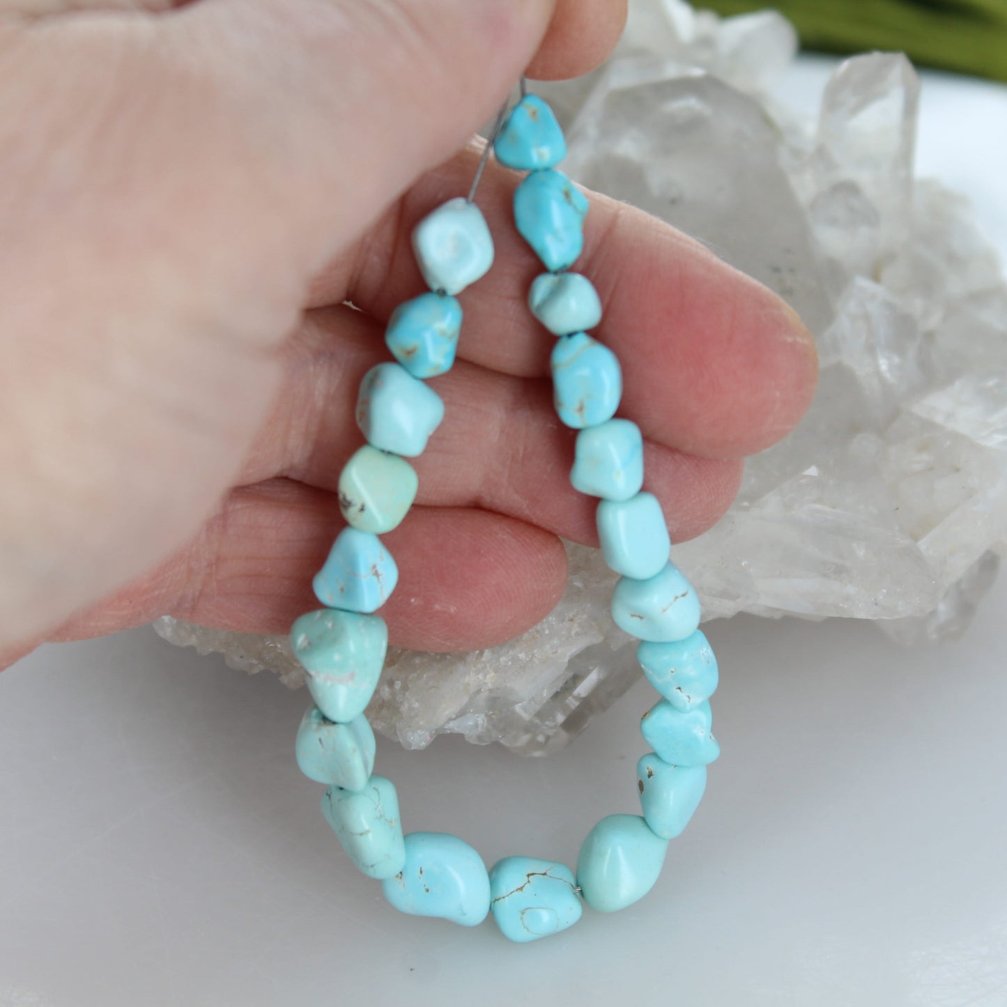 LONE MOUNTAIN TURQUOISE Beads 6-9mm 7" Strand