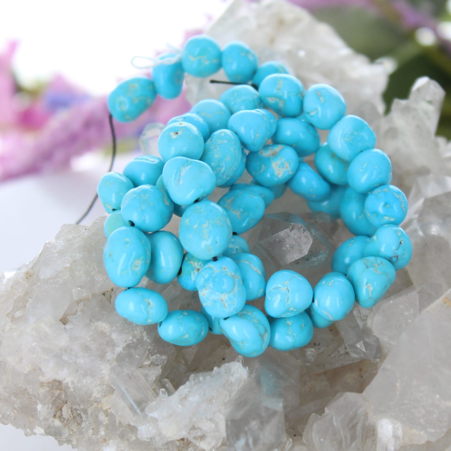 SLEEPING BEAUTY TURQUOSE Potato Beads 10-11mm