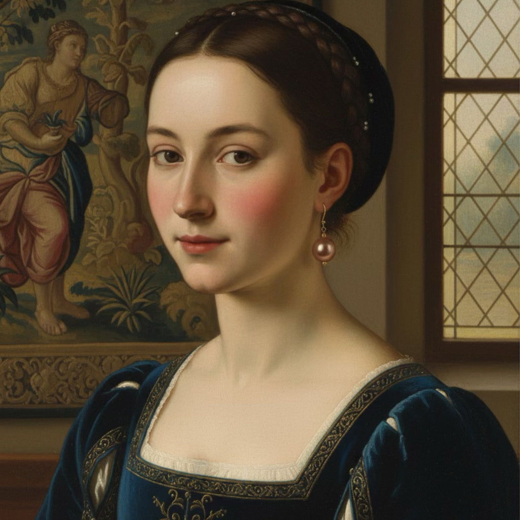 Pearl Earrings 18K Gold Edison Pearl Pink Classic