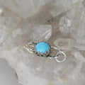 AAA Egyptian Turquoise Sterling S Shaped Clasp Sterling Silver Southwestern