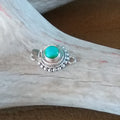 Blue Sonoran Mountain Turquoise Sterling Silver Clasp 6mm Ball Wire Southwestern Design