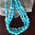 Mina Maria Aqua Blue Turquoise Beads 8x9.5mm 16"