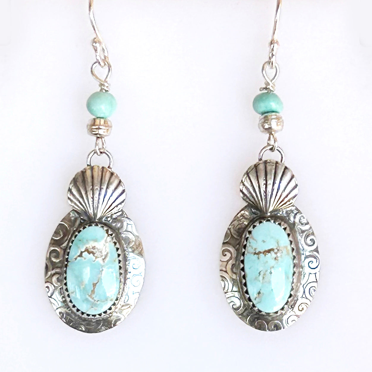 AAA DRY CREEK Turquoise Earrings Sterling Boho Southwest