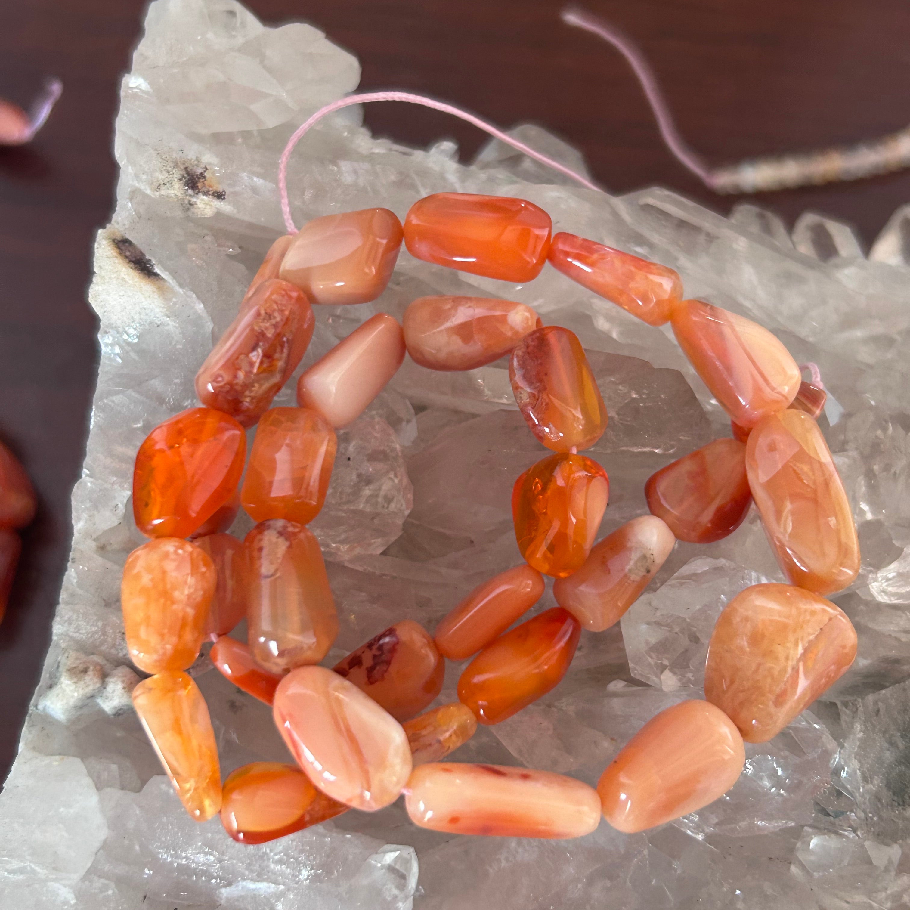 Gorgeous AAA Light Orange Sunset Mexican Opal Beads Potato Shape