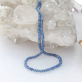 Midnight Blue Sapphire Beads Rondelles 3-3.6mm 16"