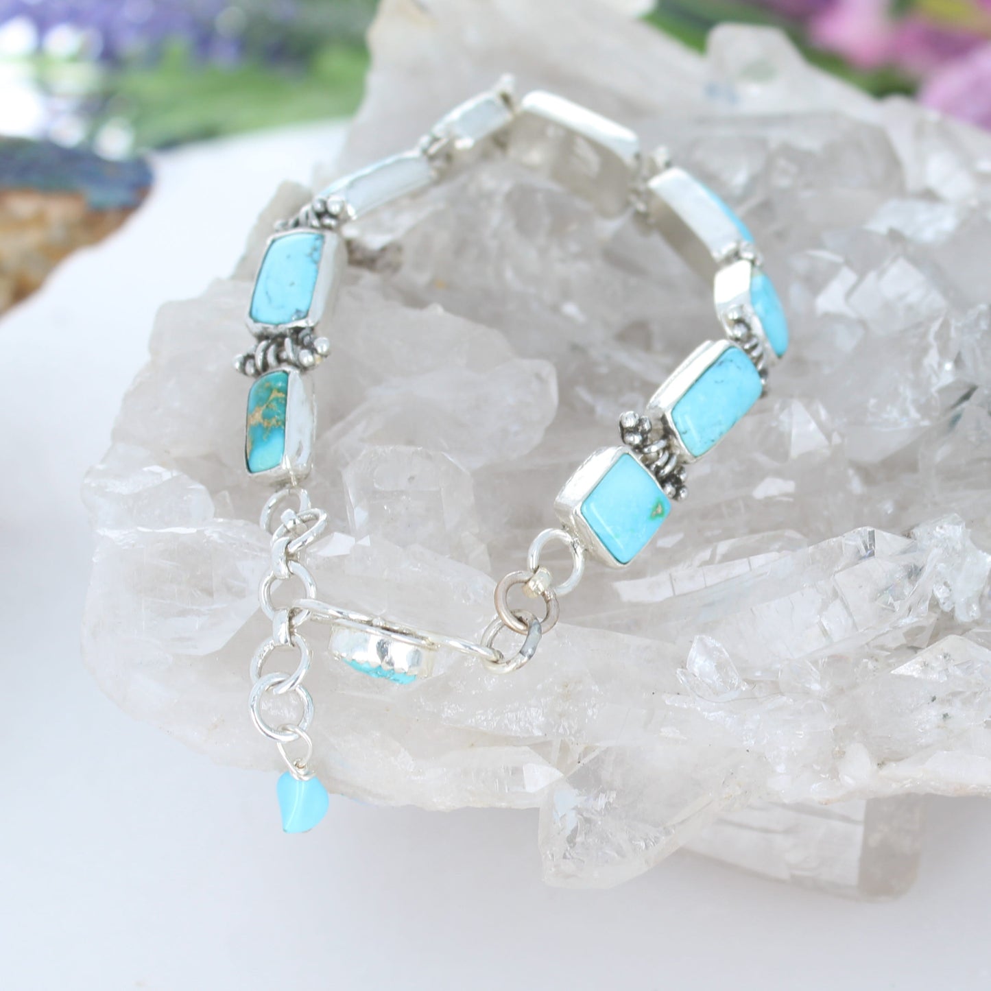 Elegant Sky Blue Kingman Turquoise Bracelet Sterling Silver Multi Southwest