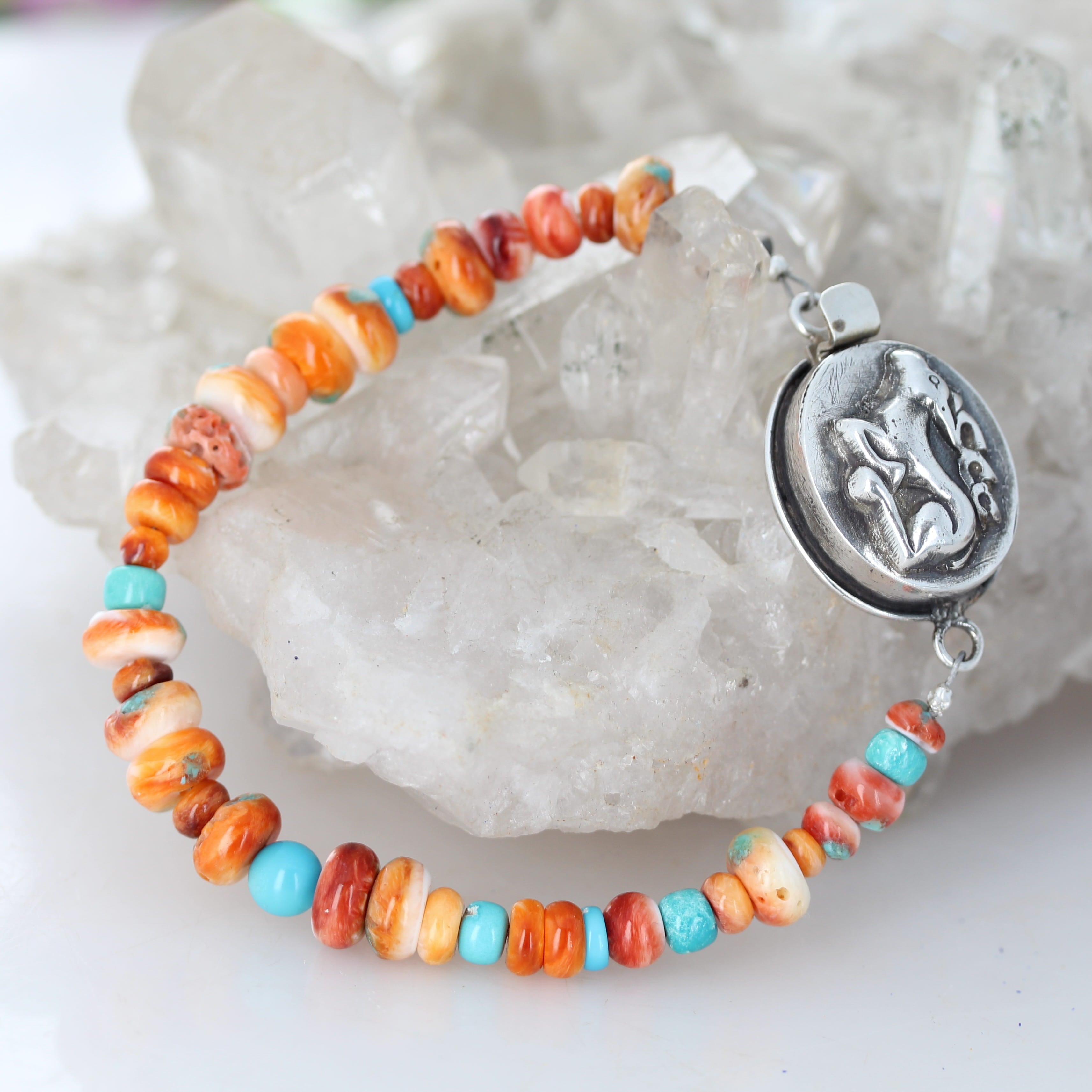 SLEEPING BEAUTY TURQUOISE Bracelet Spiny Oyster NewWorldGems