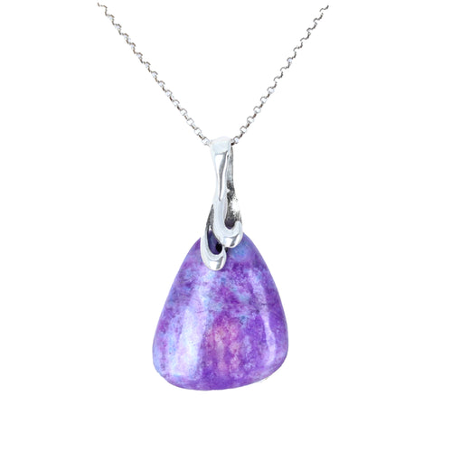 5 Star Regal SUGILITE Pendant Sterling Silver Chain and Bail #2