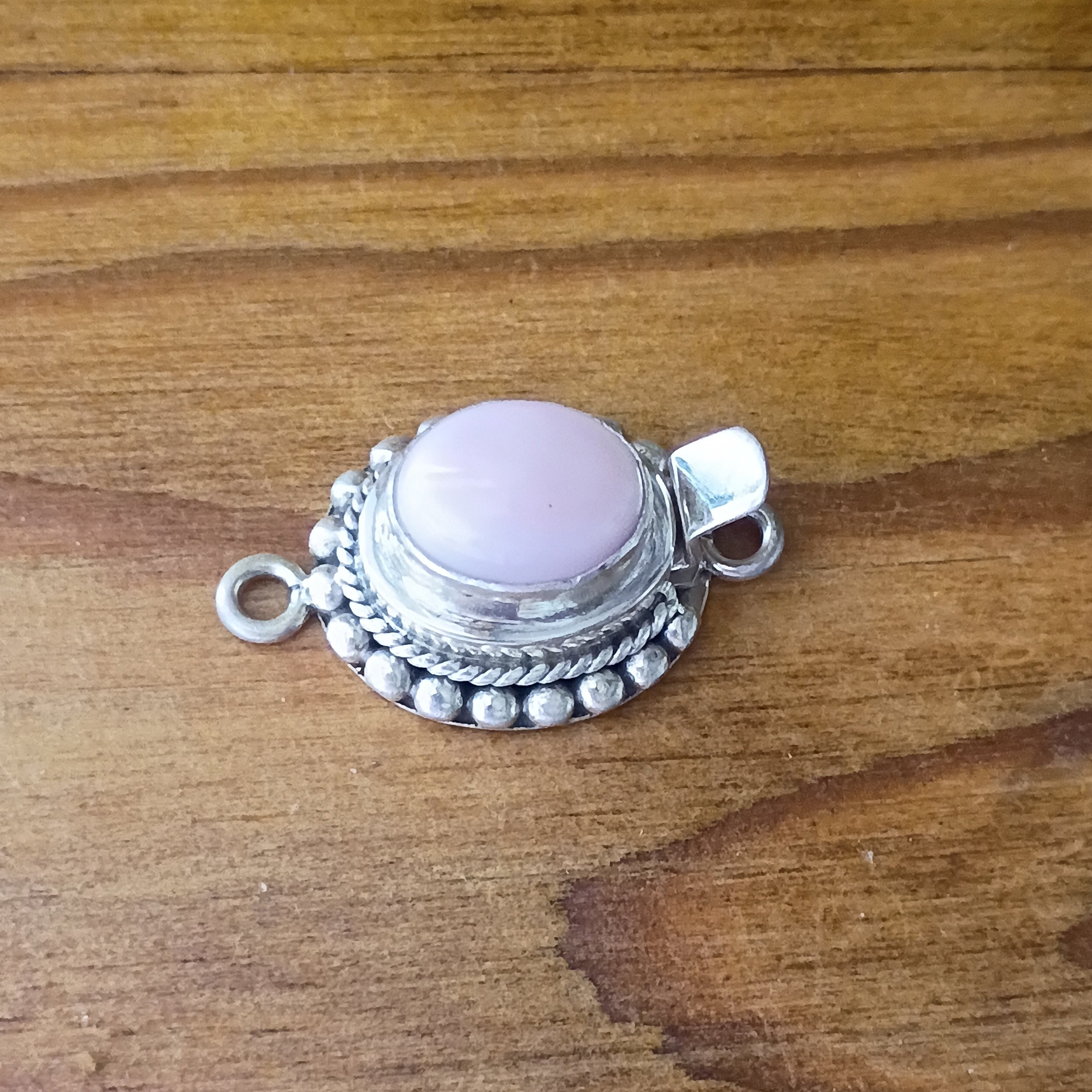 AAA PINK Opal Clasp Sterling 8x10mm Peruvian NewWorldGems