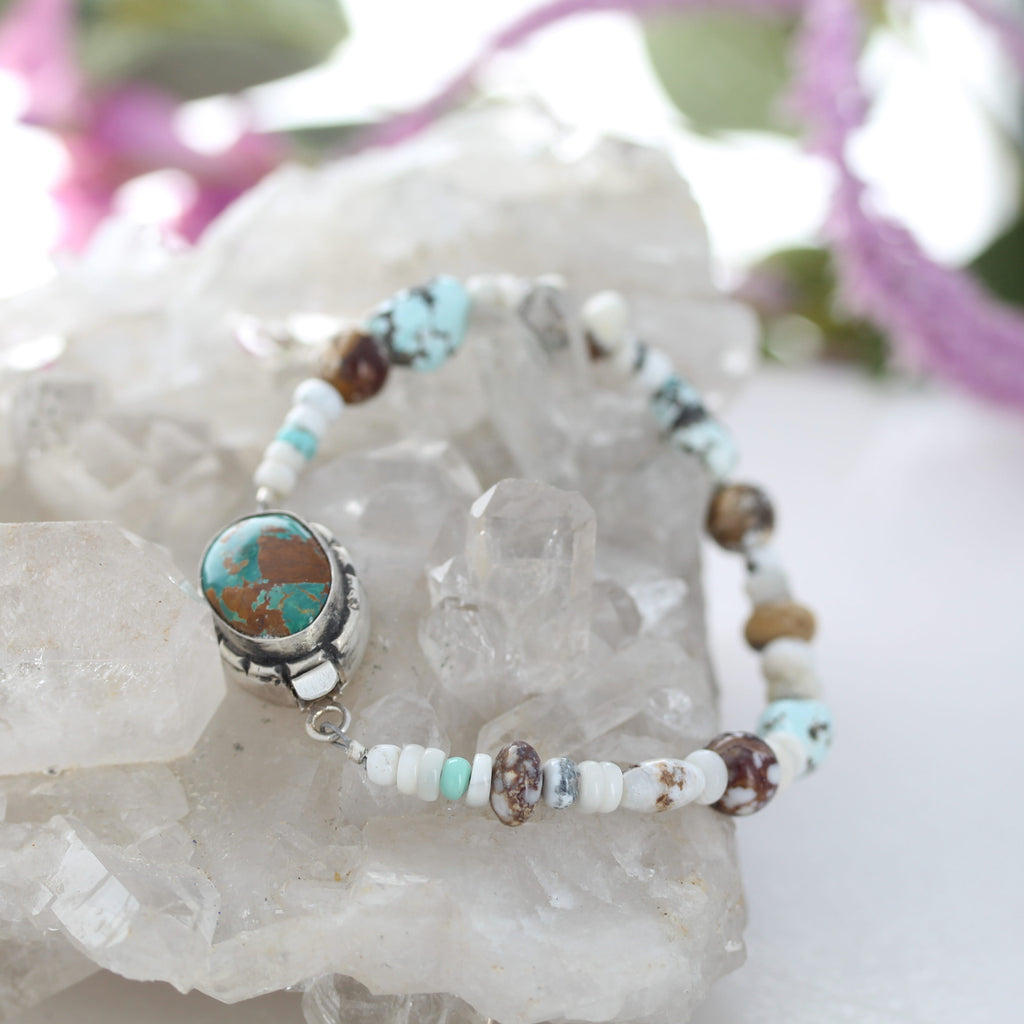 White Buffalo Wild Horse Bracelet Southwest Elegance NewWorldGems