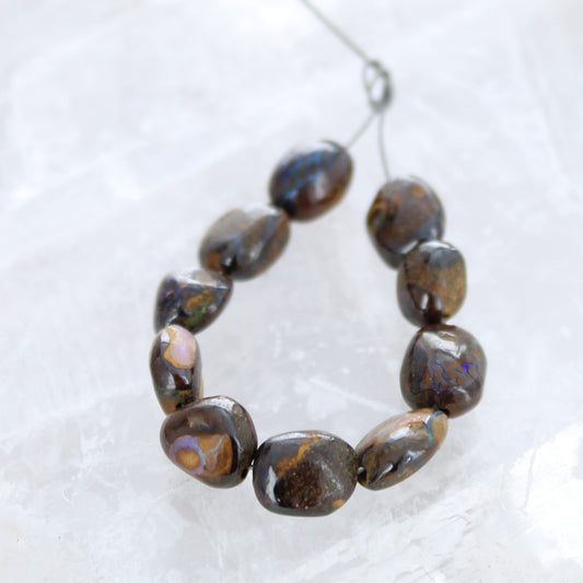 Australian Golden Boulder Opal Beads 3" #1