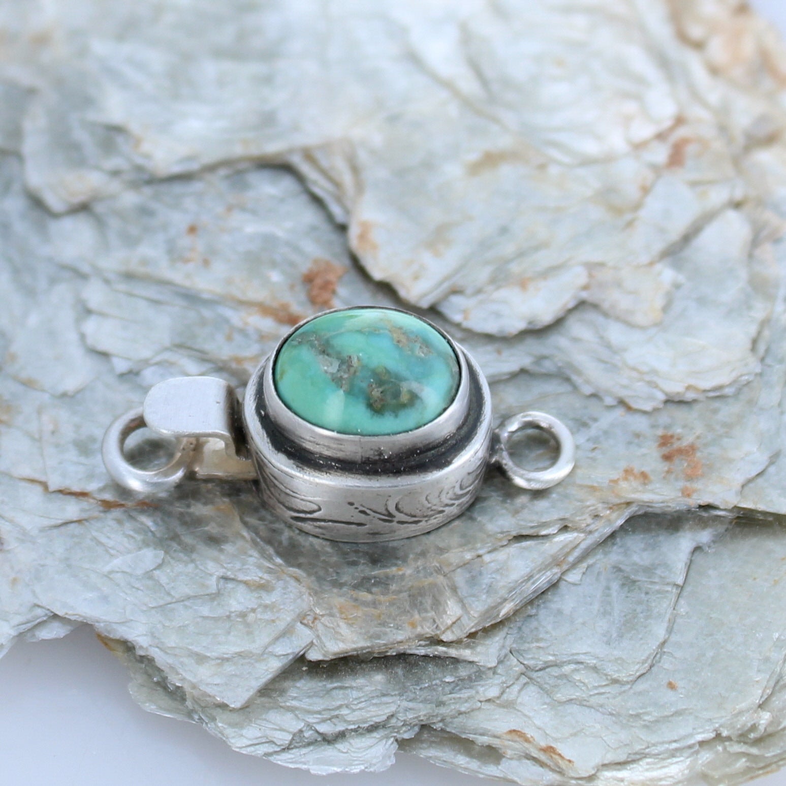 CAMPITOS MEXICAN Turquoise Clasp Light Mint Green -NewWorldGems