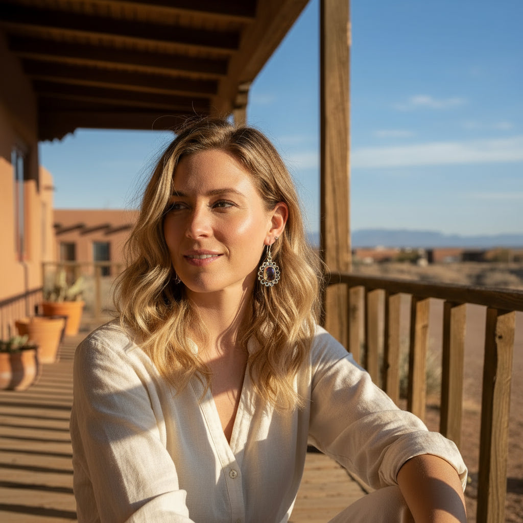 AAA Pink Tourmaline Daisy Earrings Sterling Silver French Ear Wires NewWorldGems