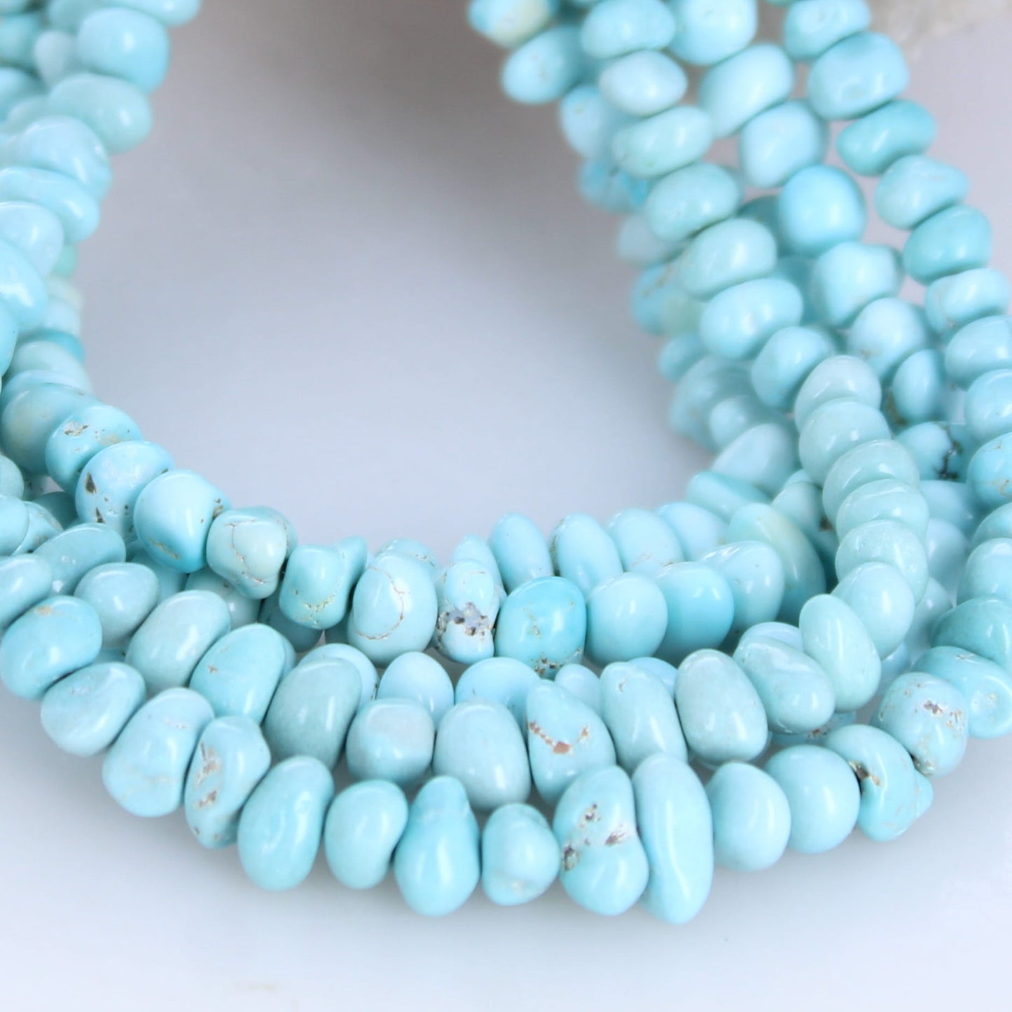 AAA Ethereal Sky Blue Lone Mountain Turquoise Beads 4-8mm