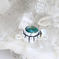 Ocean Blue Peruvian Opal Clasp Sterling Southwestern Design