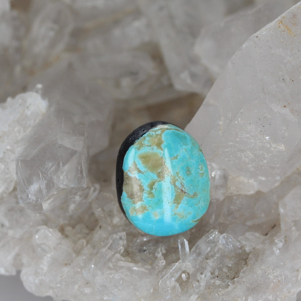 KINGS MANASSA TURQUOISE Clasp Free Form Sterling Blue Golden