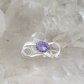 Chatoyant Purple Charoite Clasp Sterling Silver 7.5x6mm S Shaped