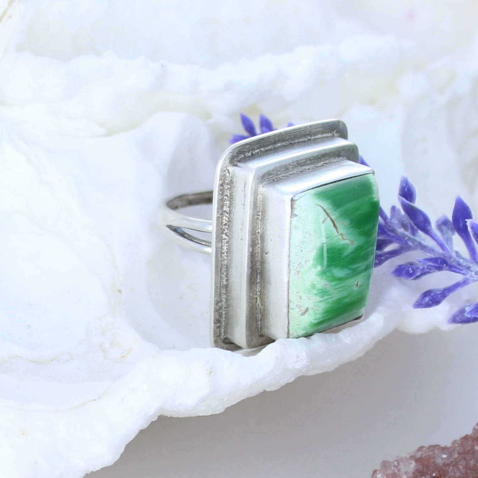 LUCIEN VARISCITE Ring Sterling Hand Crafted New Mexico -NewWorldGems