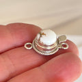 WILD HORSE Sterling Silver Clasp 10mm Twist Wire Southwest Style Bezel