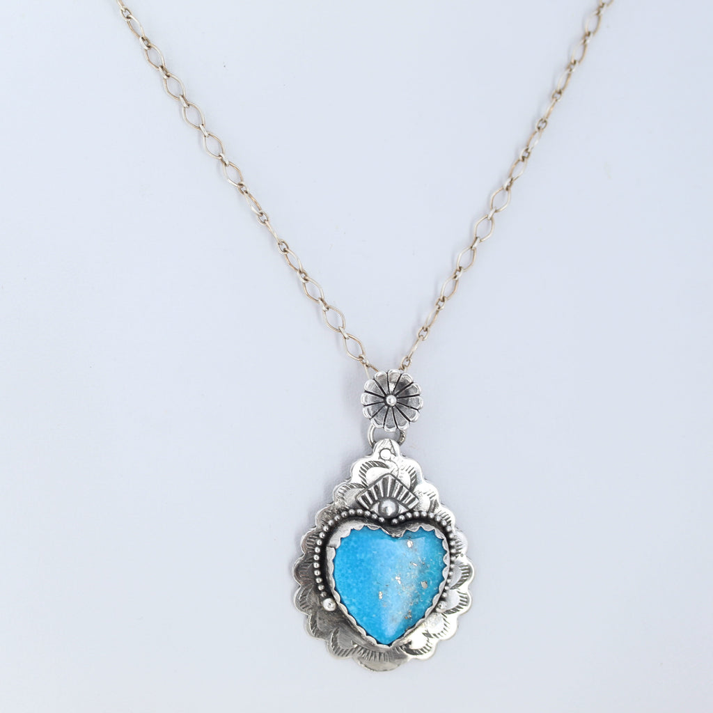 CONCHO EYE HEART Pendant Brilliant Blue Persian Turquoise
