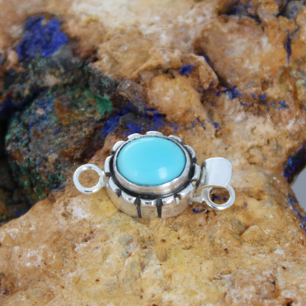 AAA Sky Blue LONE MOUNTAIN Turquoise Clasp Sterling Silver Southwestern
