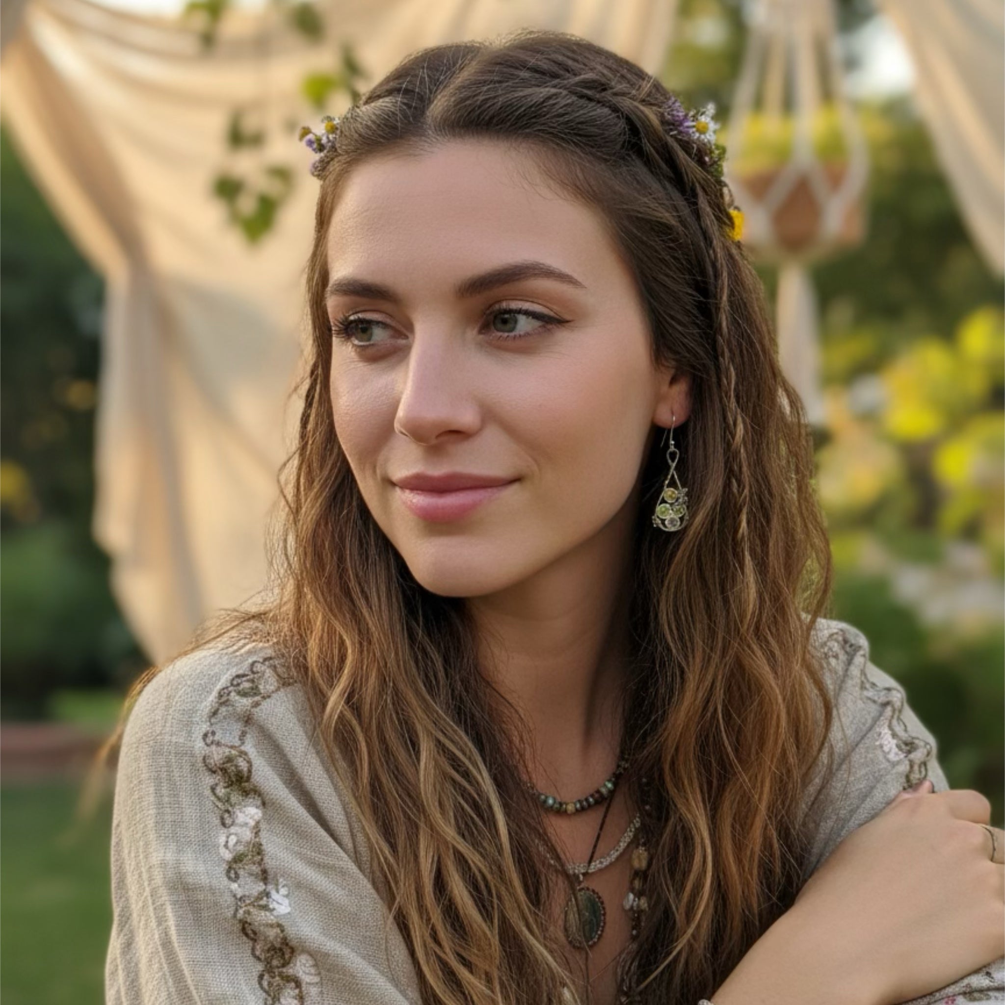 Colorful Enameled Earrings Sterling Silver Fairies Boho Chic