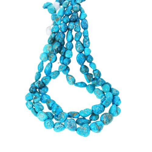 AAA Blue Ridge Orvil Jack Turquoise Beads Button Rondelles 4mm -NewWorldGems