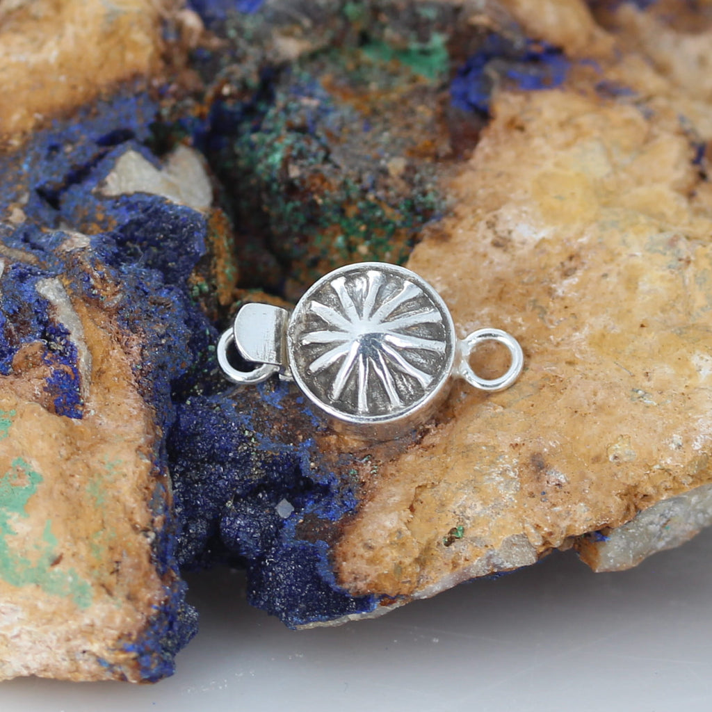 Sterling Silver Clasp Concho Southwestern Design 11.5mm 1 Pc