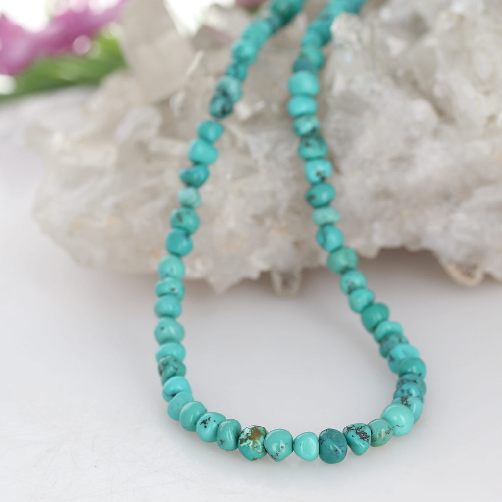 Emerald Valley Turquoise Beads Blue Green 6-7mm Nuggets 16"