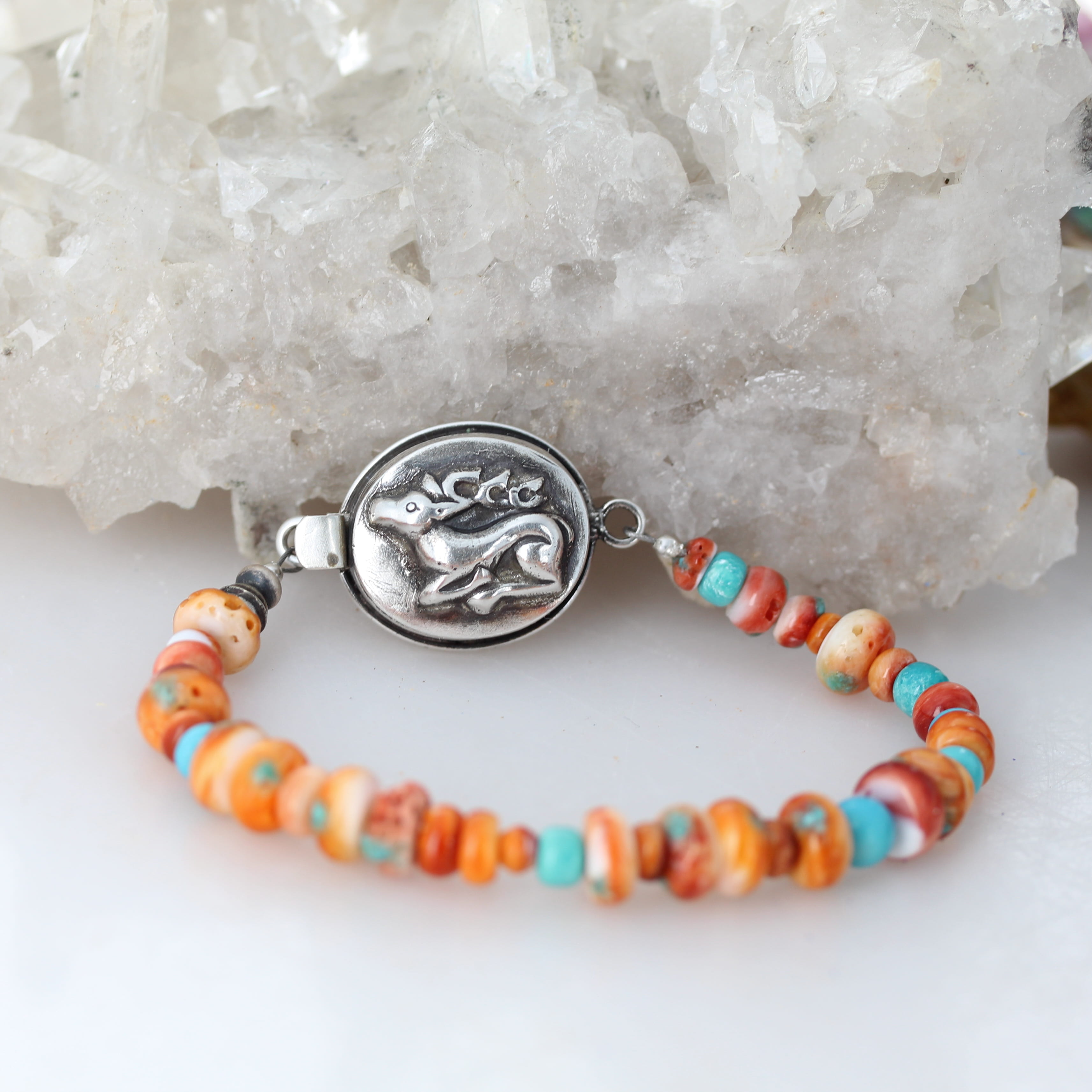 SLEEPING BEAUTY TURQUOISE Bracelet Spiny Oyster NewWorldGems