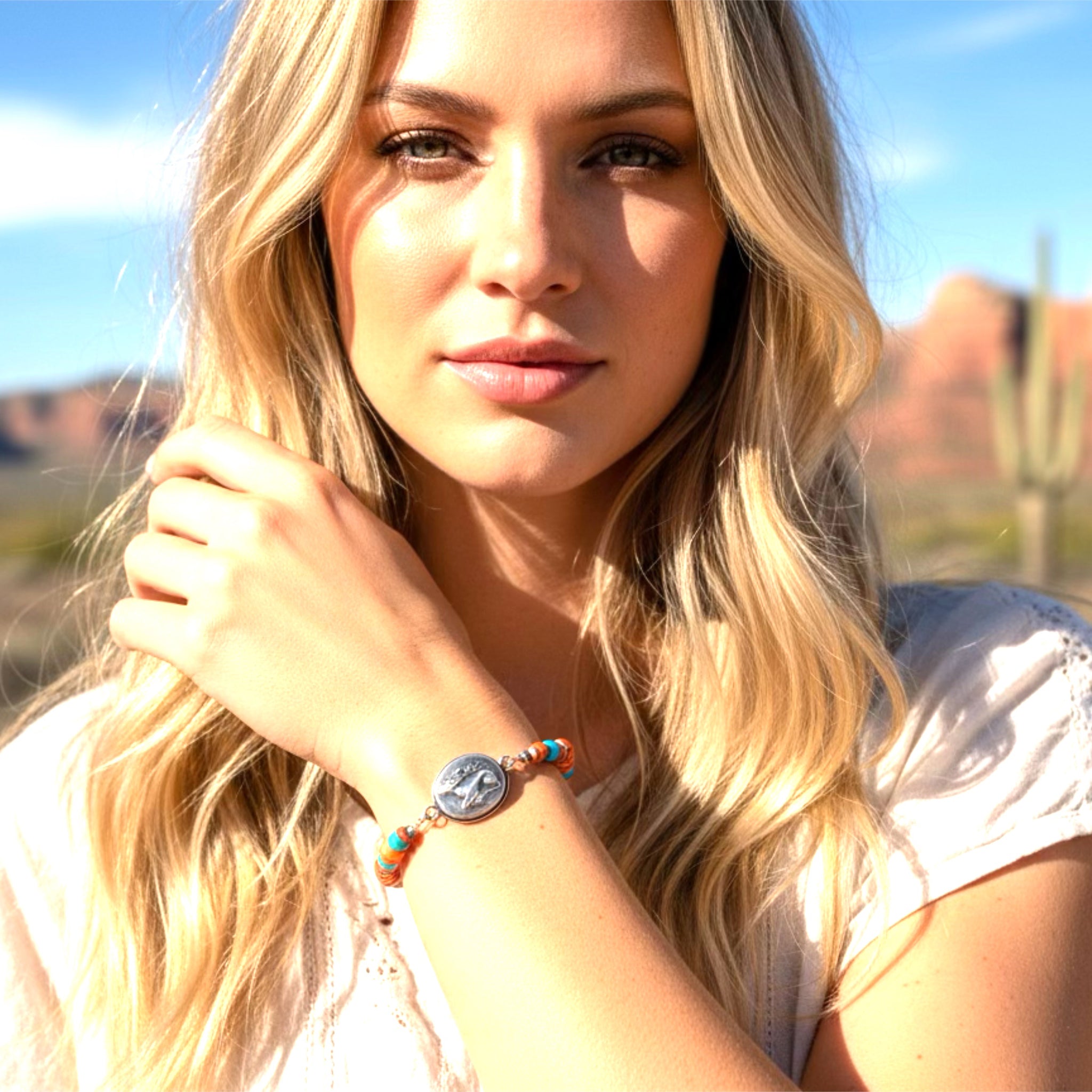 SLEEPING BEAUTY TURQUOISE Bracelet Spiny Oyster NewWorldGems