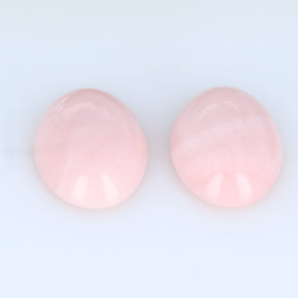 ROSE PERUVIAN OPAL Cabochon Large 20x15mm Pair