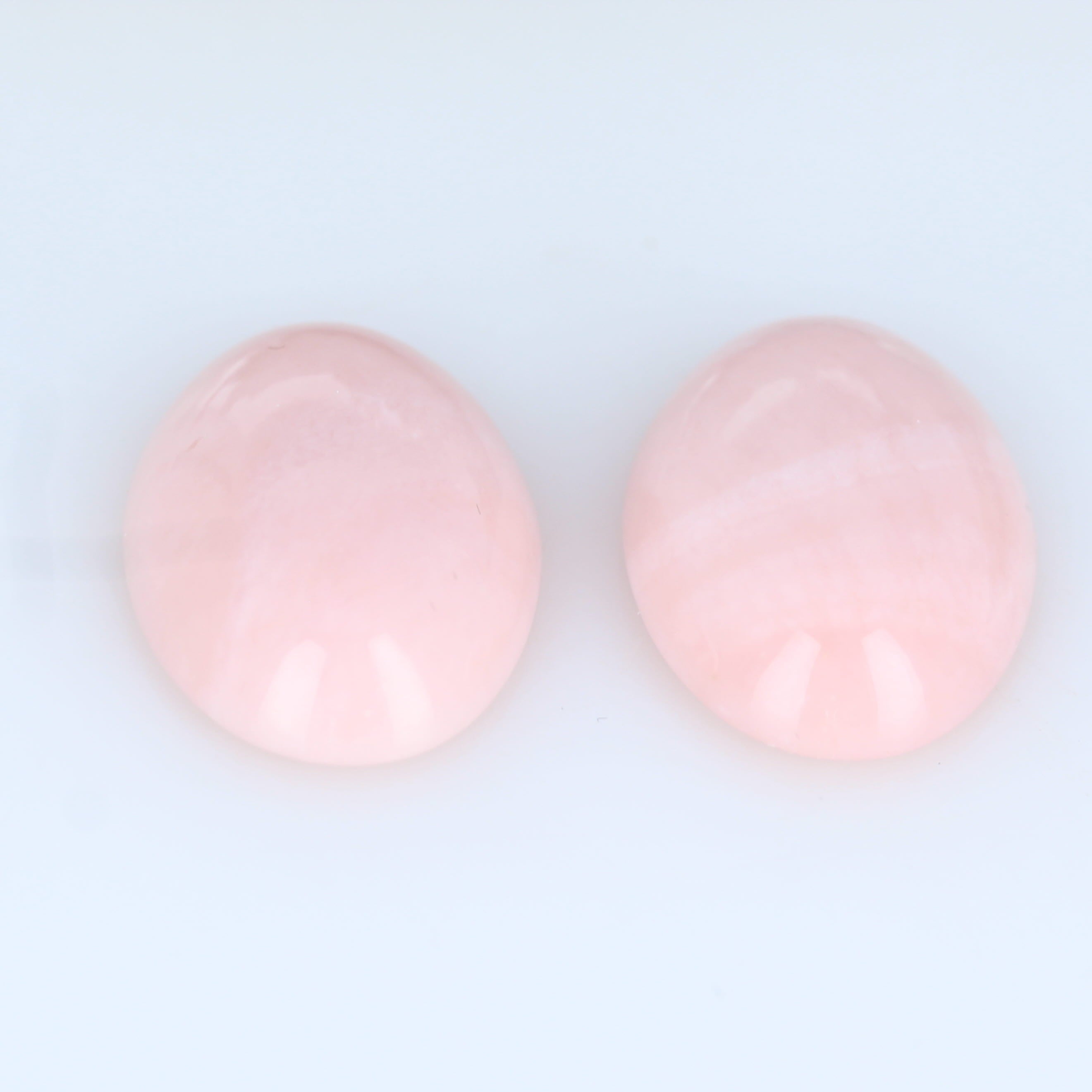 ROSE PERUVIAN OPAL Cabochon Large 20x15mm Pair