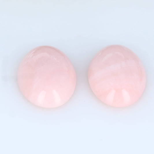 ROSE PERUVIAN OPAL Cabochon Large 20x15mm Pair