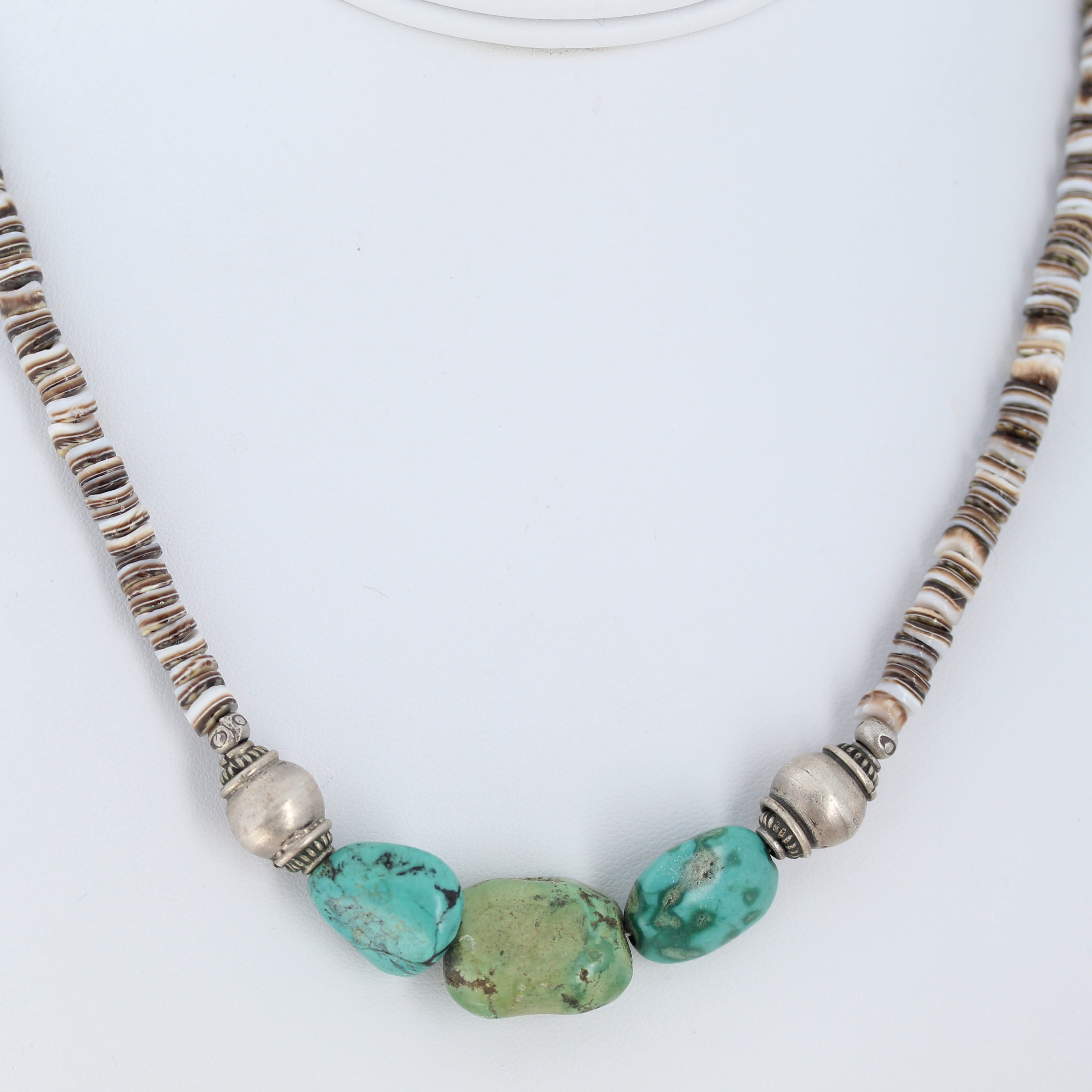 Antique TIBETAN TURQUOISE and CORAL Necklace 19"