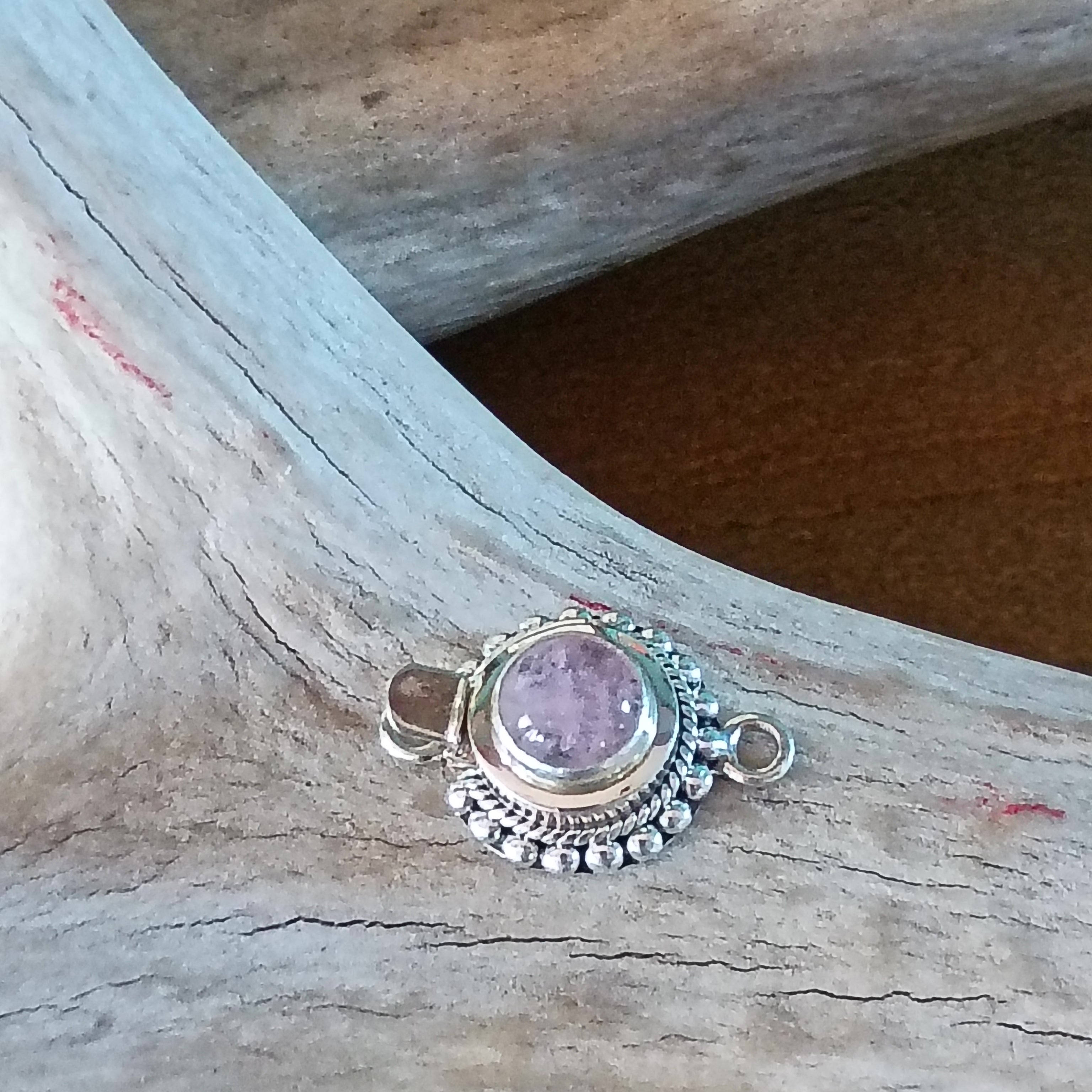AAA Pink Morganite Clasp Component Sterling Round 8mm NewWorldGems