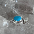 AAA Blue Sleeping Beauty Turquoise Clasp Oval 7x9mm Southwestern Design