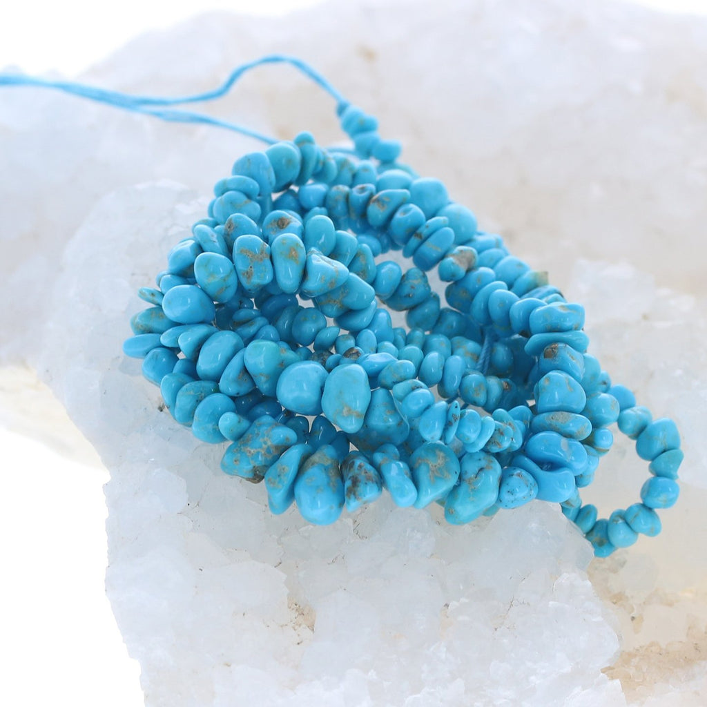 Kingman Turquoise Beads Nuggets 4-7mm