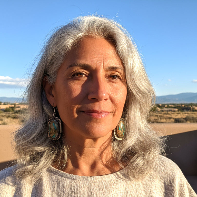 Golden Emerald Green Royston Turquoise Earrings Southwest 2.25"