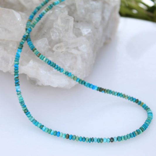AAA PERUVIAN Opal Beads Ocean Blue 3.5mm Rondelles