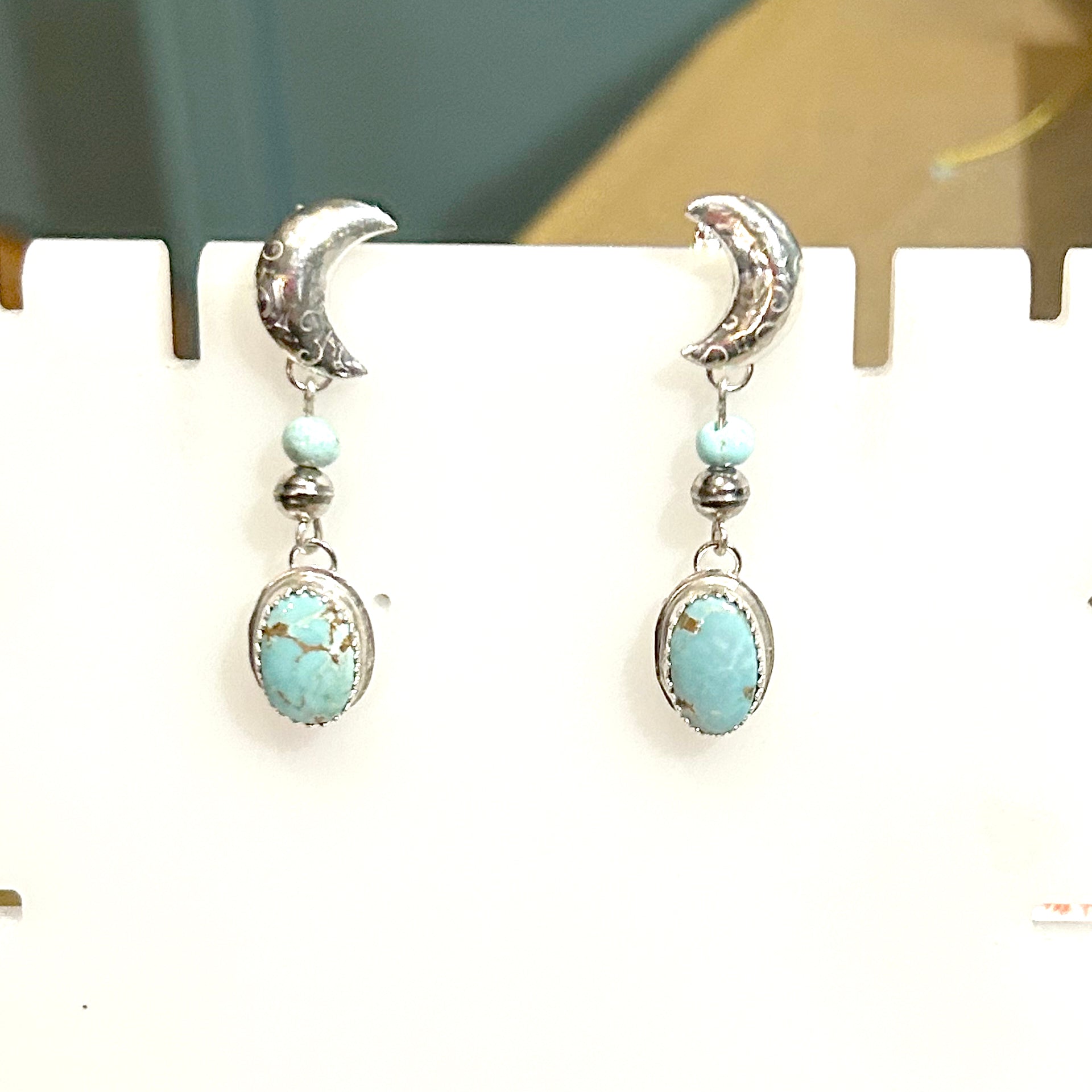DRY CREEK TURQUOISE Earrings Southwest Rare American Turquoise