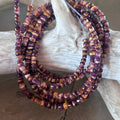 Purple Yellow Spiny Oyster Beads Graduated Pueblo 3-4mm 16"