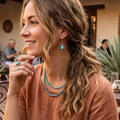 Dainty DRY CREEK TURQUOISE Earrings Southwest Rare American Turquoise