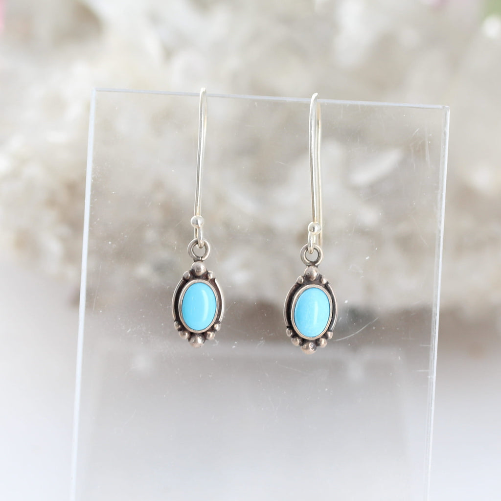 SLEEPING BEAUTY TURQUOISE Sterling Drop Earrings